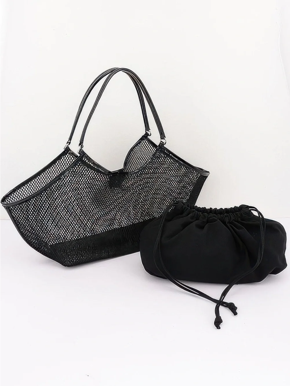 Mesh Tote Bag With Removable Liner